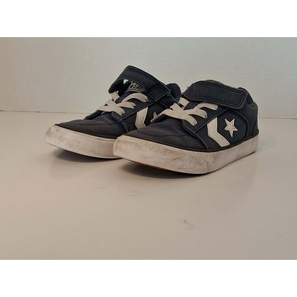 Converse All Star Youth Size 13 Blue El Distrito Hook Loop Skate Sneakers